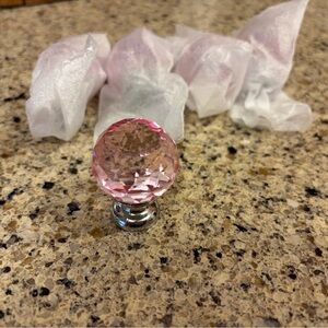 Pink Crystal Drawer Knobs